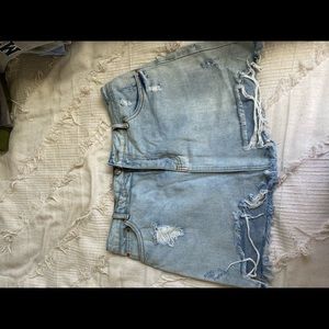 Distressed blue denim skirt. Forever 21 size 25